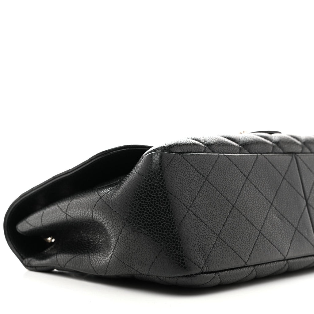 Caviar Quilted Jumbo Single Flap Black
