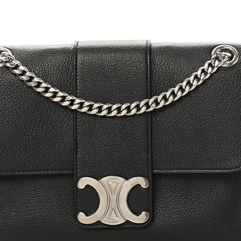 Supple Calfskin Medium Victoire Bag Black