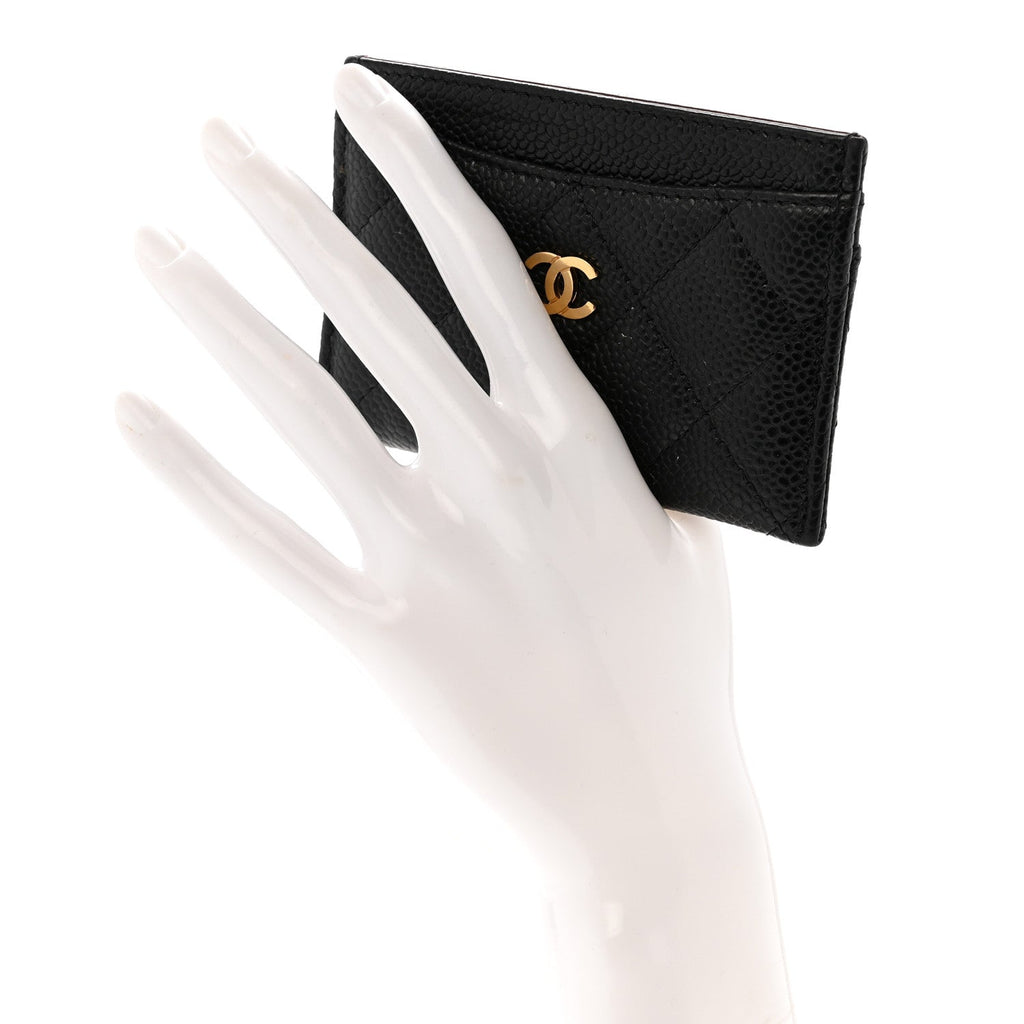 Caviar Quilted  Holder Black
