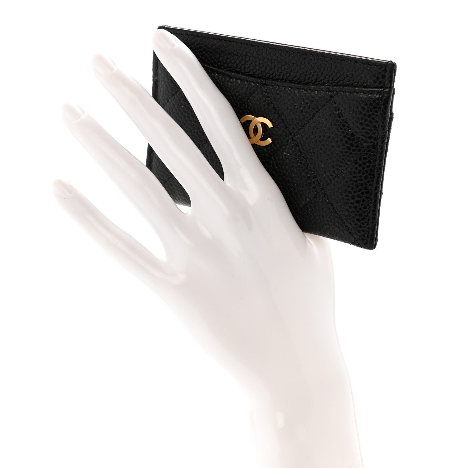 Caviar Quilted  Holder Black