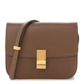 Box Calfskin Medium Classic Box Flap Bag Camel