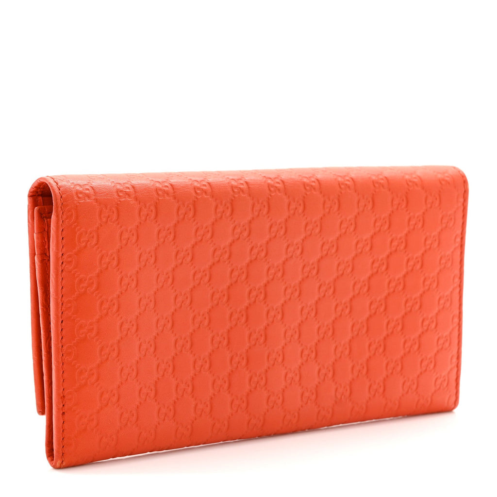 Soft Microguccissima Continental Wallet Sun Orange