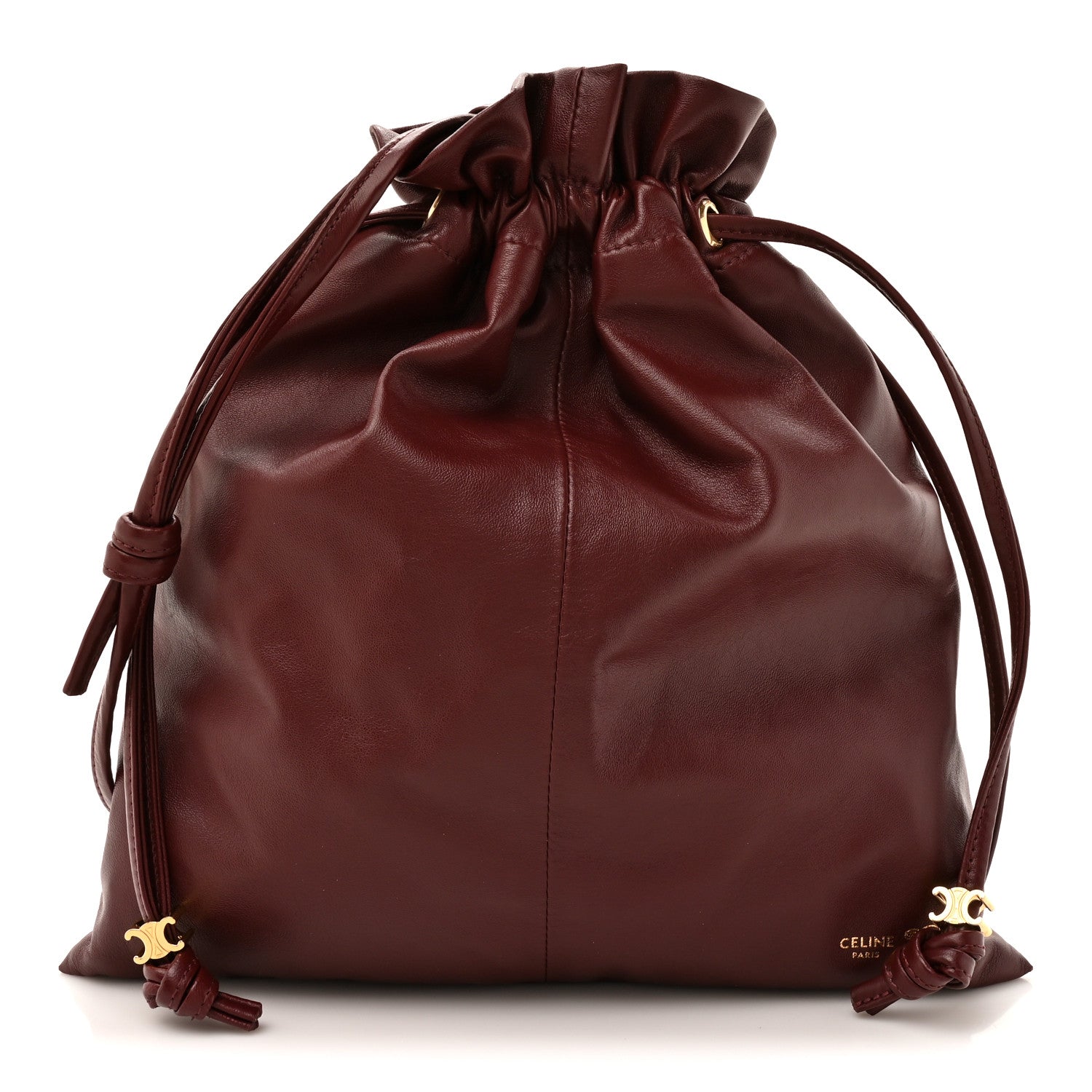Lambskin Small Crystal Pouch Syrah