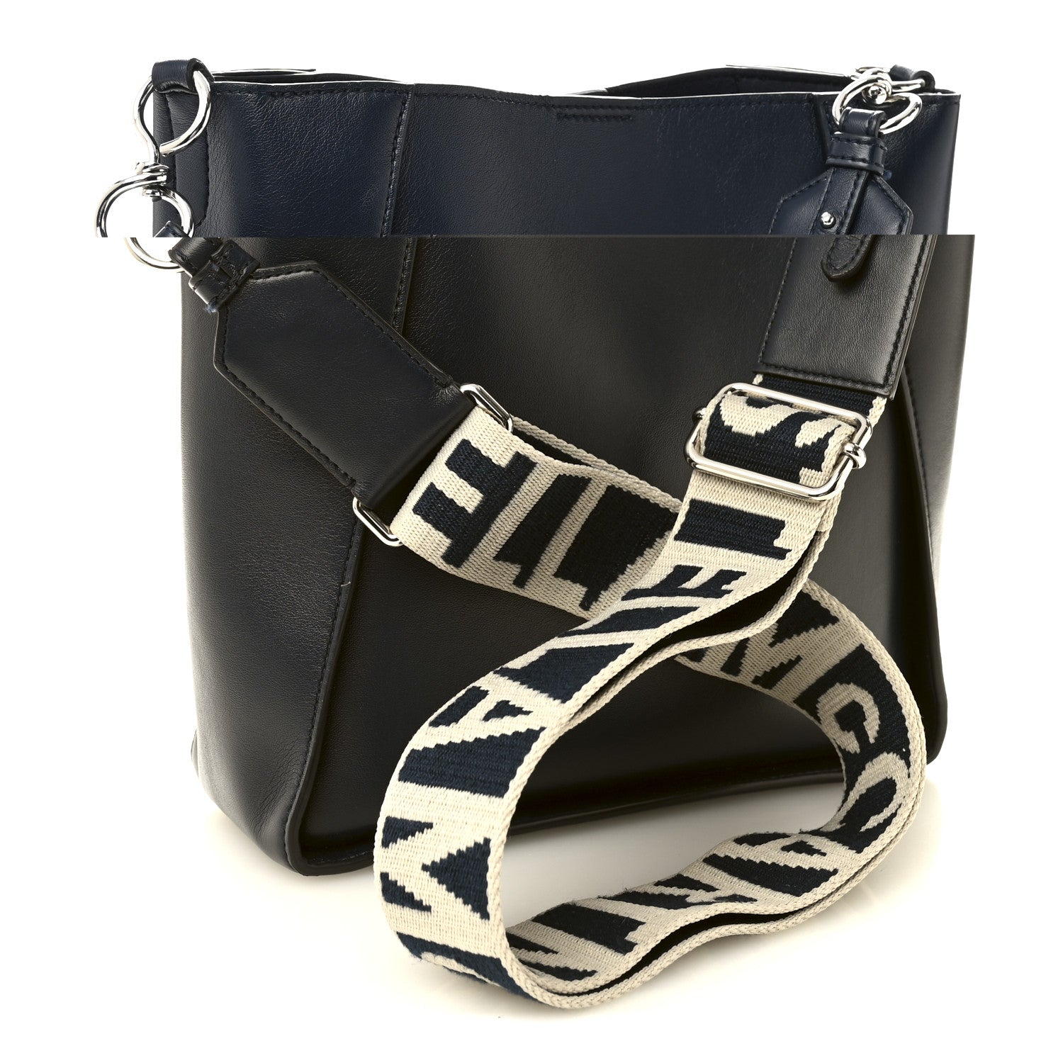 Eco Alter Nappa Perforated Logo Mini Crossbody Navy