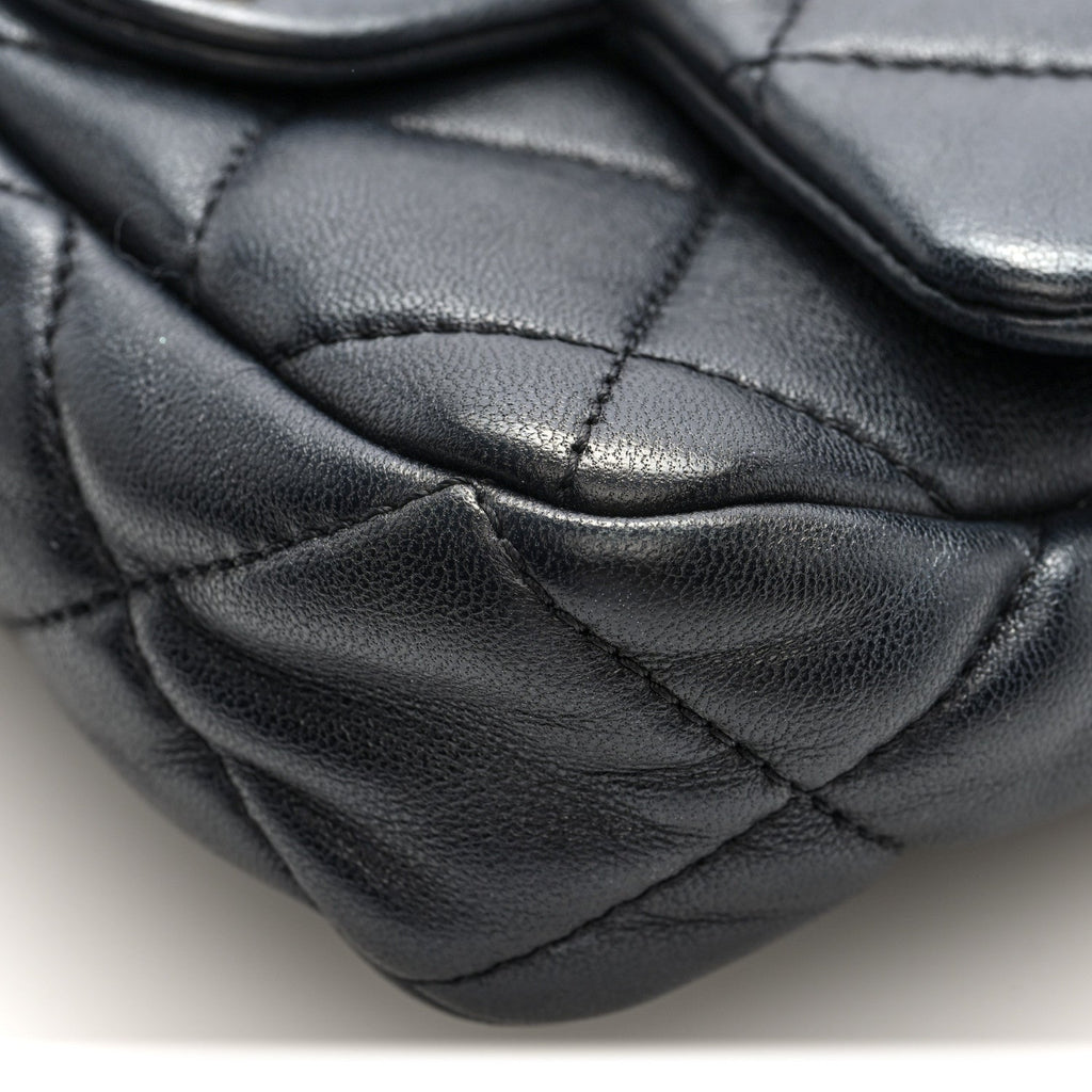 Lambskin Quilted Mini CC Funky Town Flap Black
