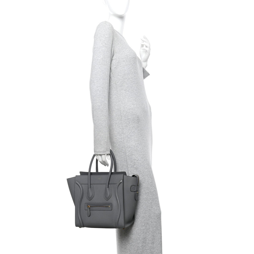 Baby Drummed Calfskin Micro Luggage Kohl