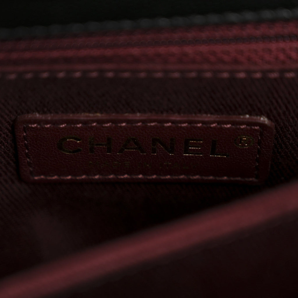 Caviar Quilted Mini Coco Handle Flap Black