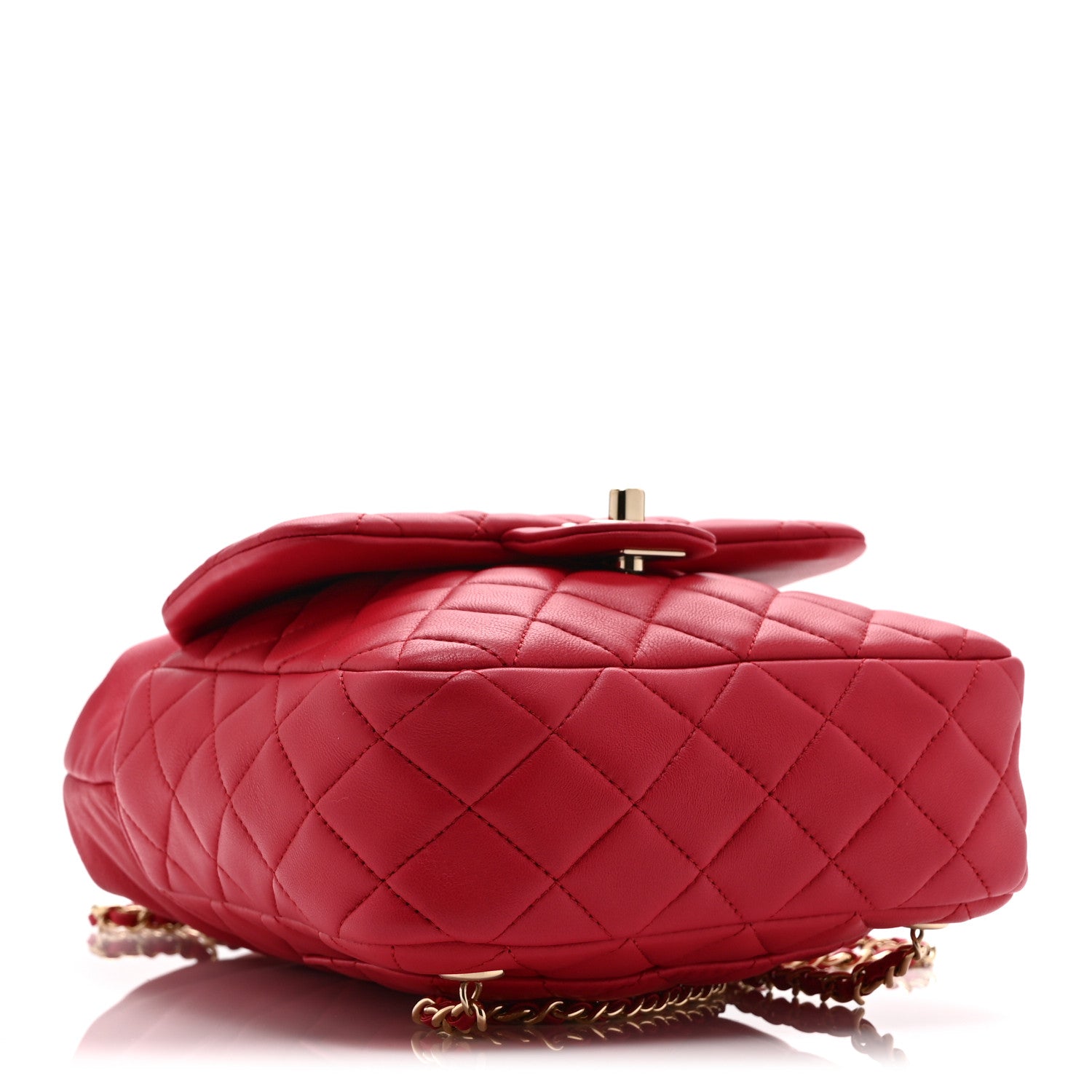 Lambskin Quilted Small in Seoul Backpack Dark Pink