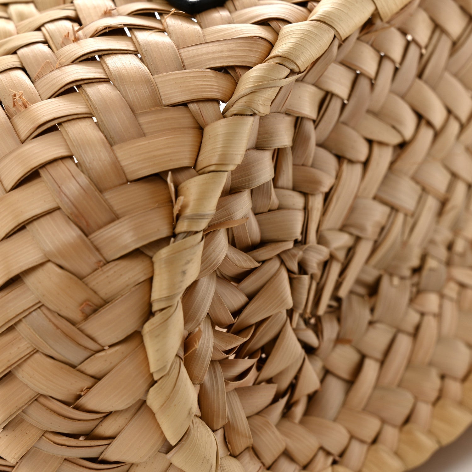 Raffia Mini Basket Tote Bag Natural White