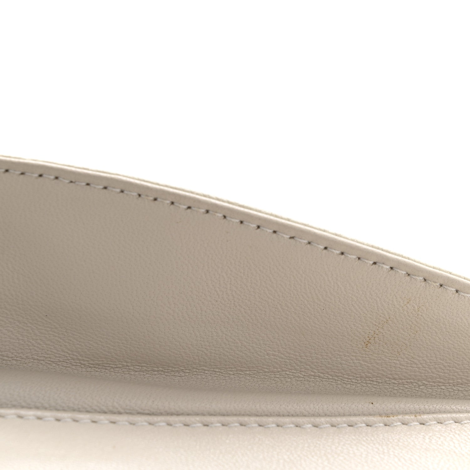 Chevre Silver Metallic Edge Hardware Envelope Clutch Gris Glace