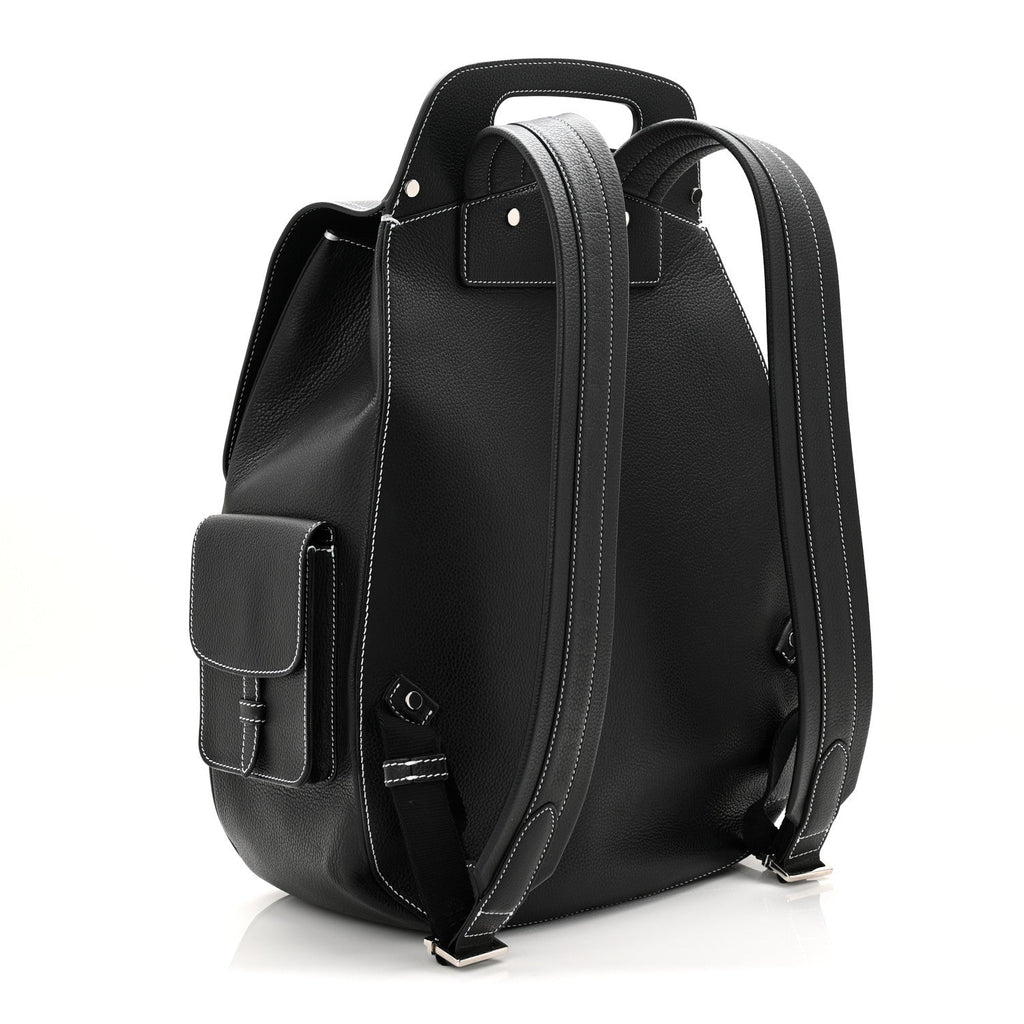 Grained Calfskin Maxi Gallop Backpack Black