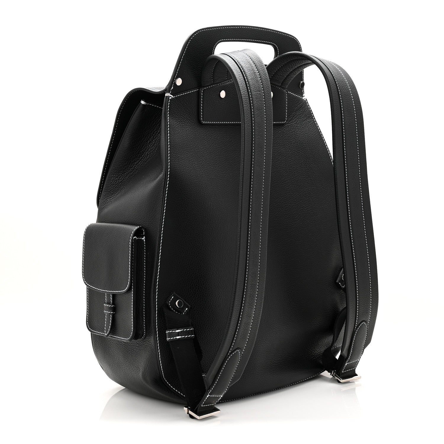 Grained Calfskin Maxi Gallop Backpack Black
