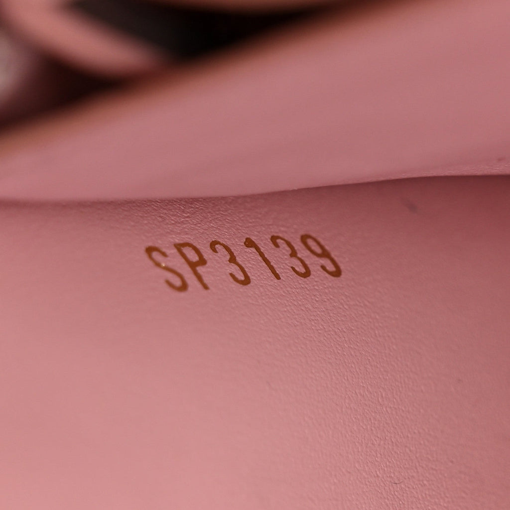 Monogram Flore Chain Wallet Rose Ballerine