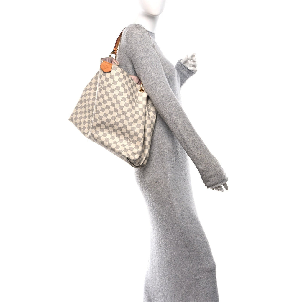Damier Azur Graceful MM Rose Ballerine