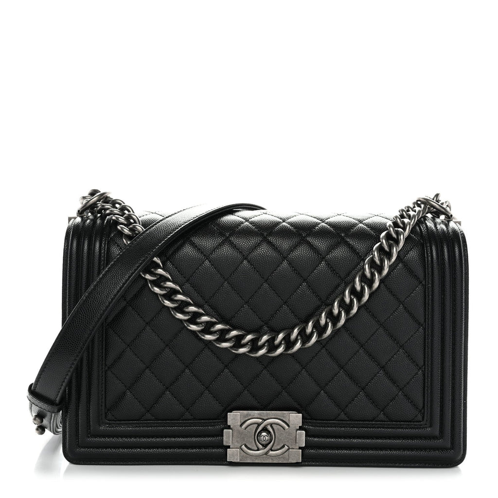 Caviar Quilted New Medium Boy Flap Black