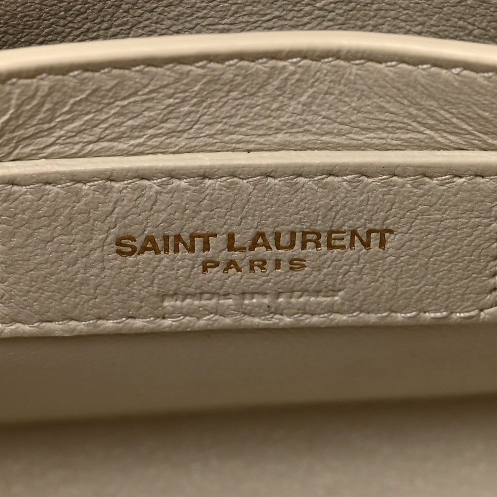 Smooth Calfskin Nano Manhattan Shopper Tote Crema Soft