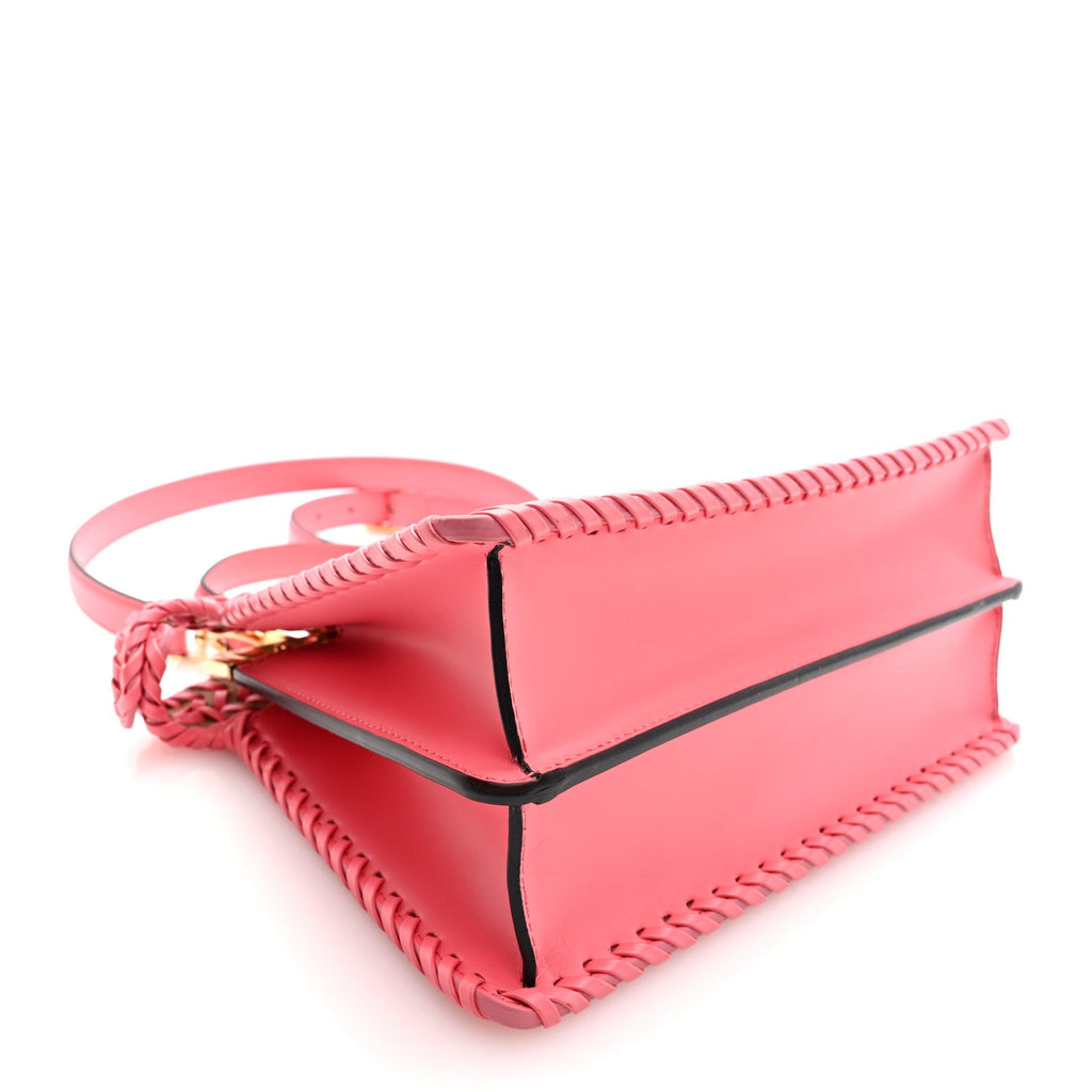 Vitello King Shiny Nappa Intreccio Small Peekaboo I SEE U Satchel Pink Dalia