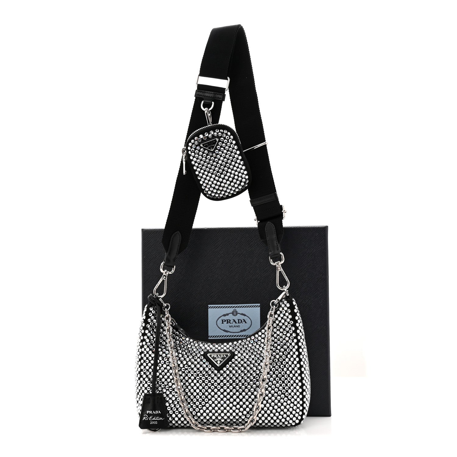 Satin Crystal Re-Edition 2005 Shoulder Bag Cristal