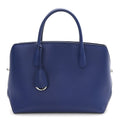 Grained Calfskin Bar Tote Blue