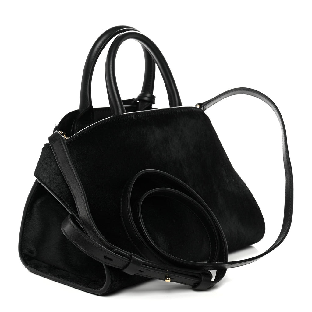 Pony Hair Mini Hug Bag Black