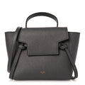 Grained Calfskin Nano Belt Bag Grey