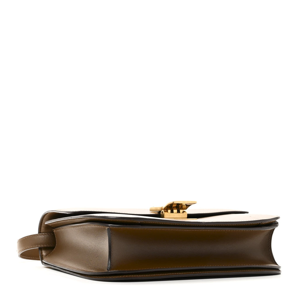 Box Calfskin Medium Classic Box Flap Bag Camel