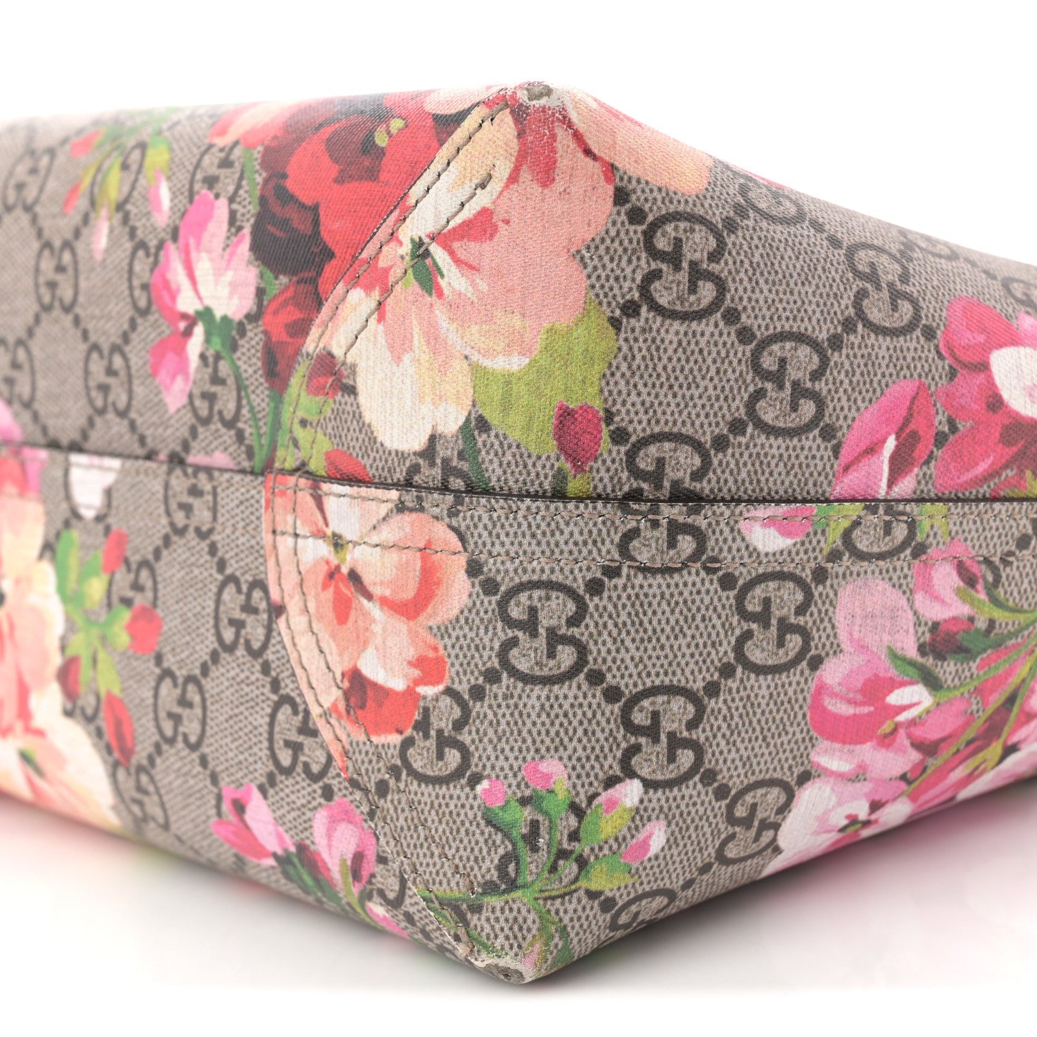 GG Supreme Monogram Blooms Medium Reversible Tote Beige Multicolor Dry Rose