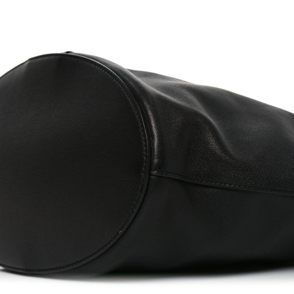 Santorini Lux Calfskin Y Drawstring Tote Black