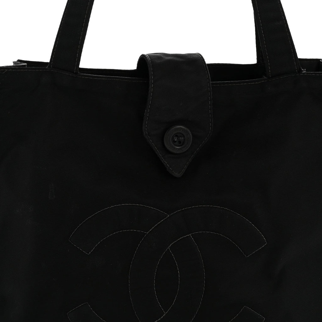 Nylon Button CC Tote Black