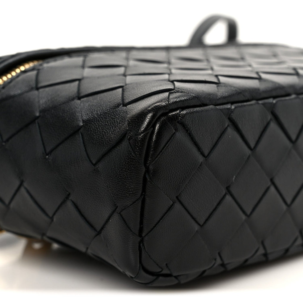 Calfskin Intrecciato Bang Bang Vanity Case Black