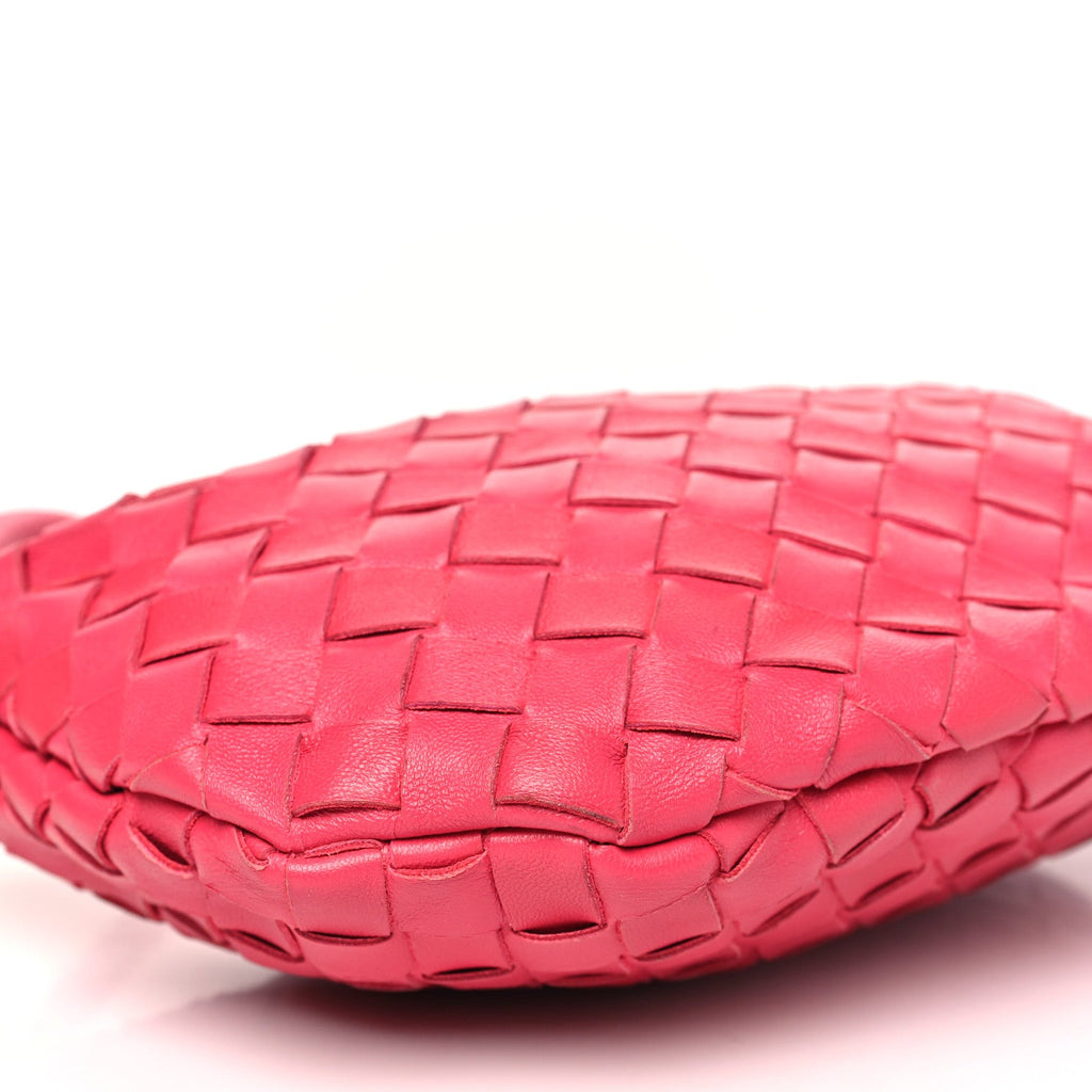 Nappa Intrecciato Small Turn Pouch Cranberry