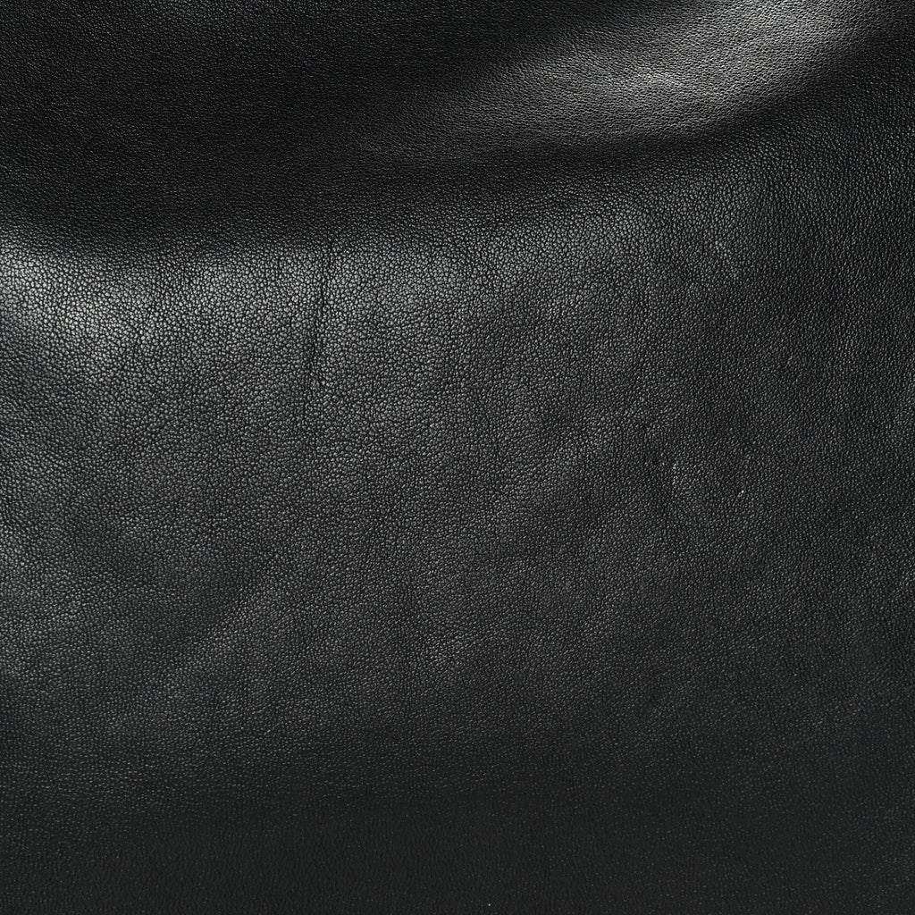 Shiny Lambskin Soft Triomphe Besace Bag Black