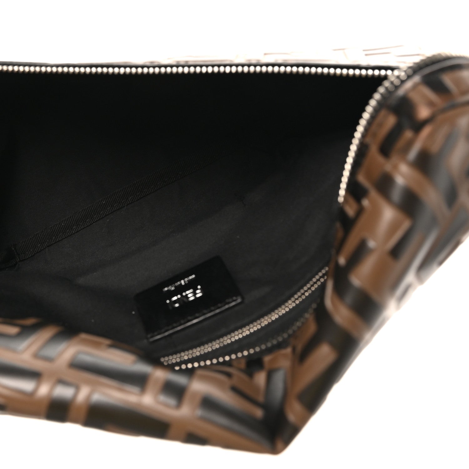 Vitello Century Bi-Color FF 1974 Embossed Belt Bag Maya Black