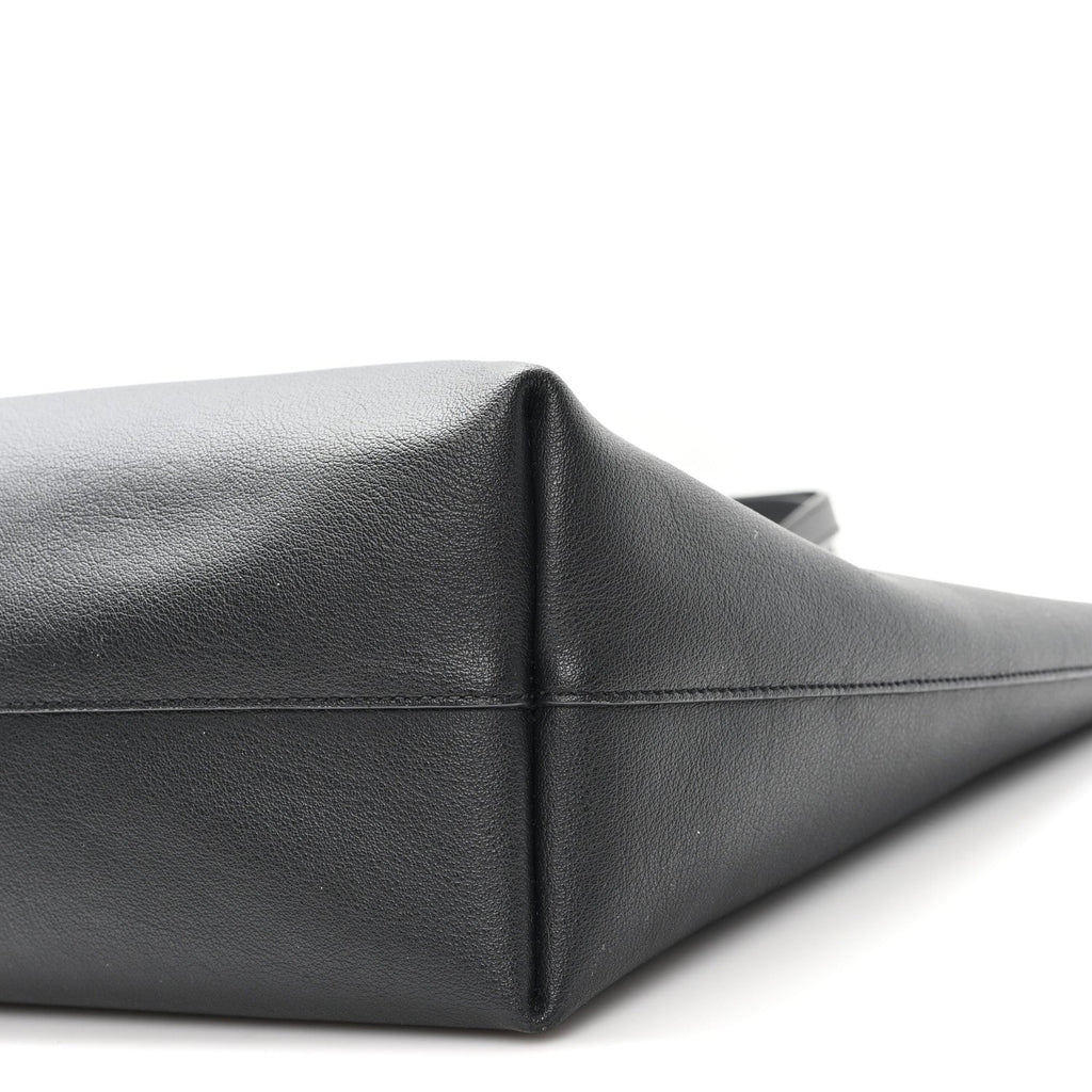 Calfskin Large Shopping Tote Black