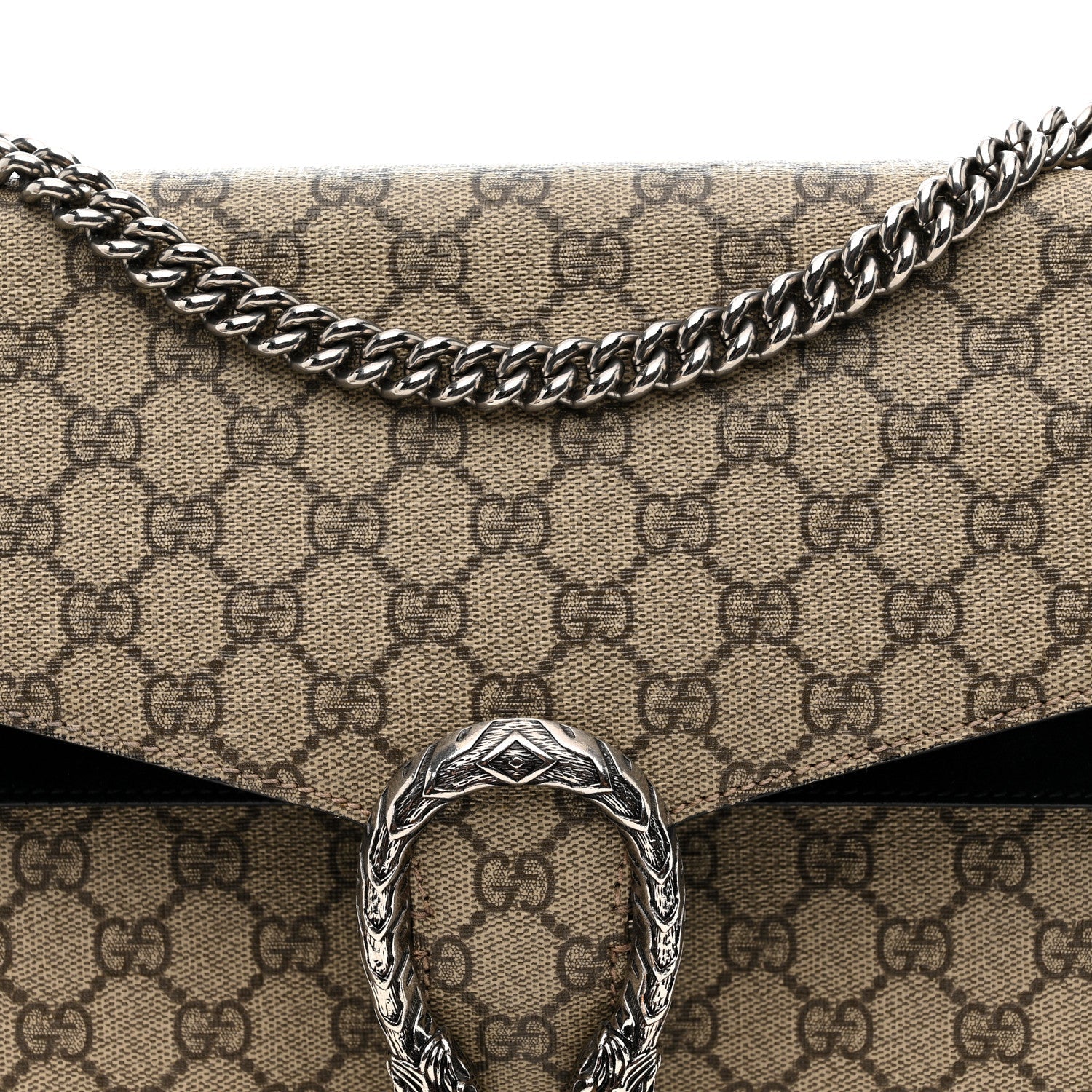 GG Supreme Monogram Medium Dionysus Shoulder Bag Black