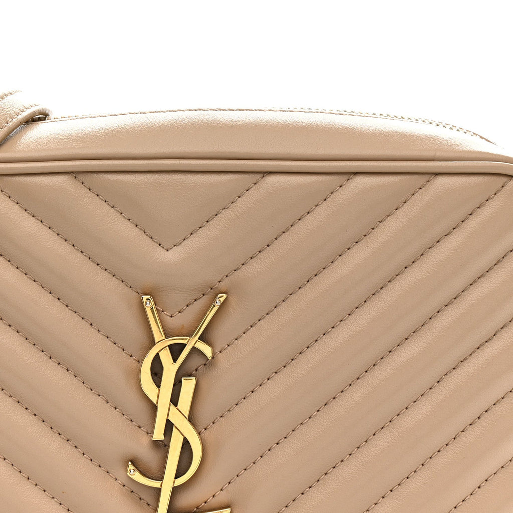 Calfskin Matelasse Monogram Lou Camera Bag Dark Beige