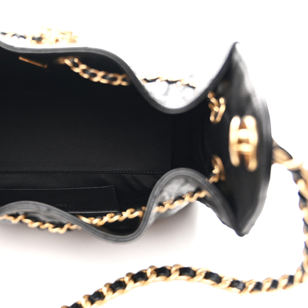 Caviar Quilted Mini Chanel 25 Handbag Black