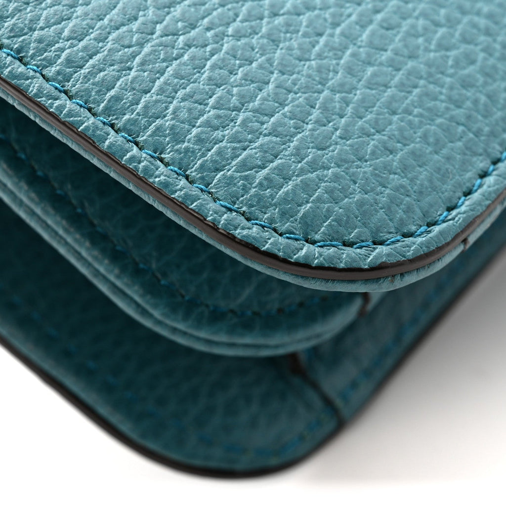 Dollar Calfskin Interlocking G Shoulder Bag Deep Cobalt