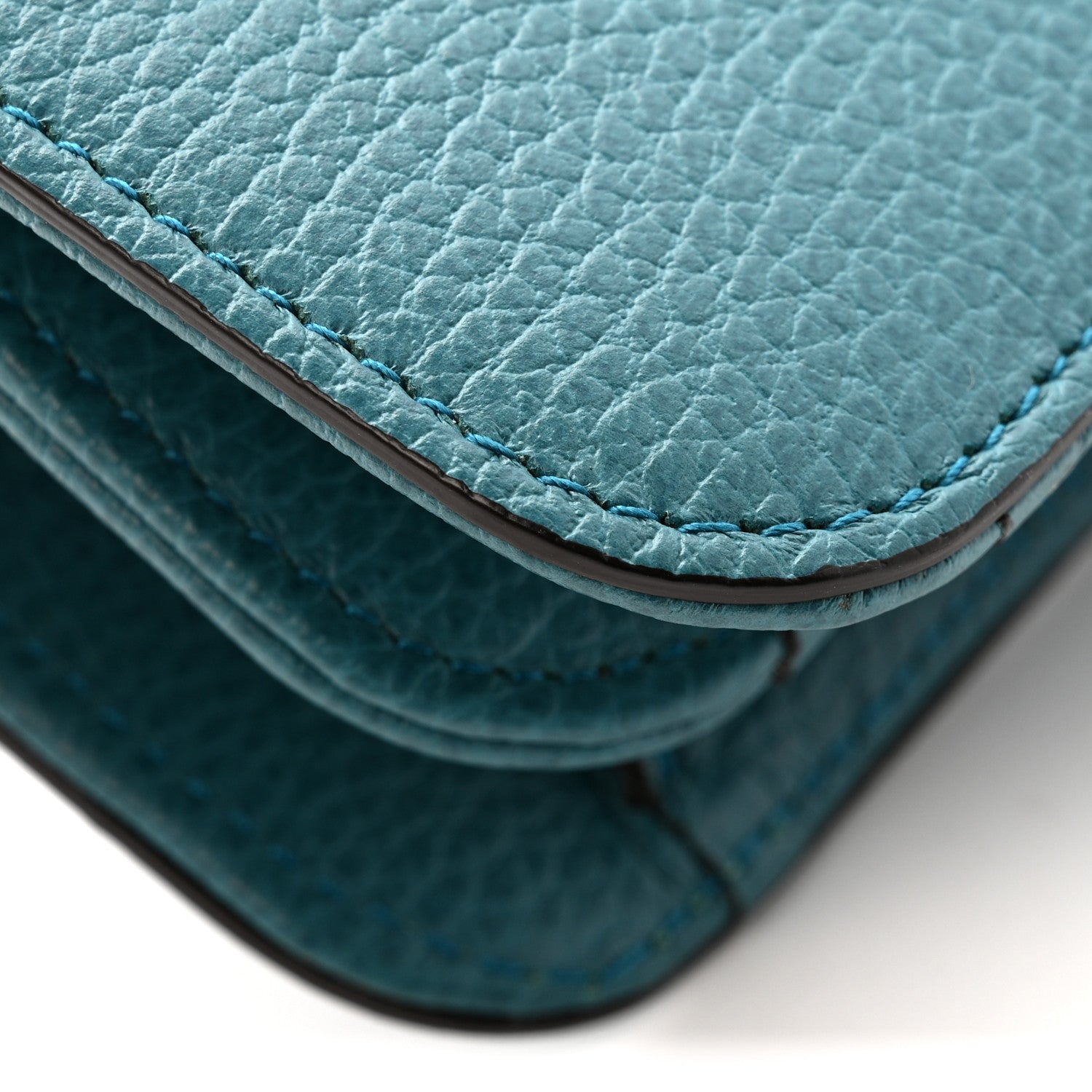 Dollar Calfskin Interlocking G Shoulder Bag Deep Cobalt