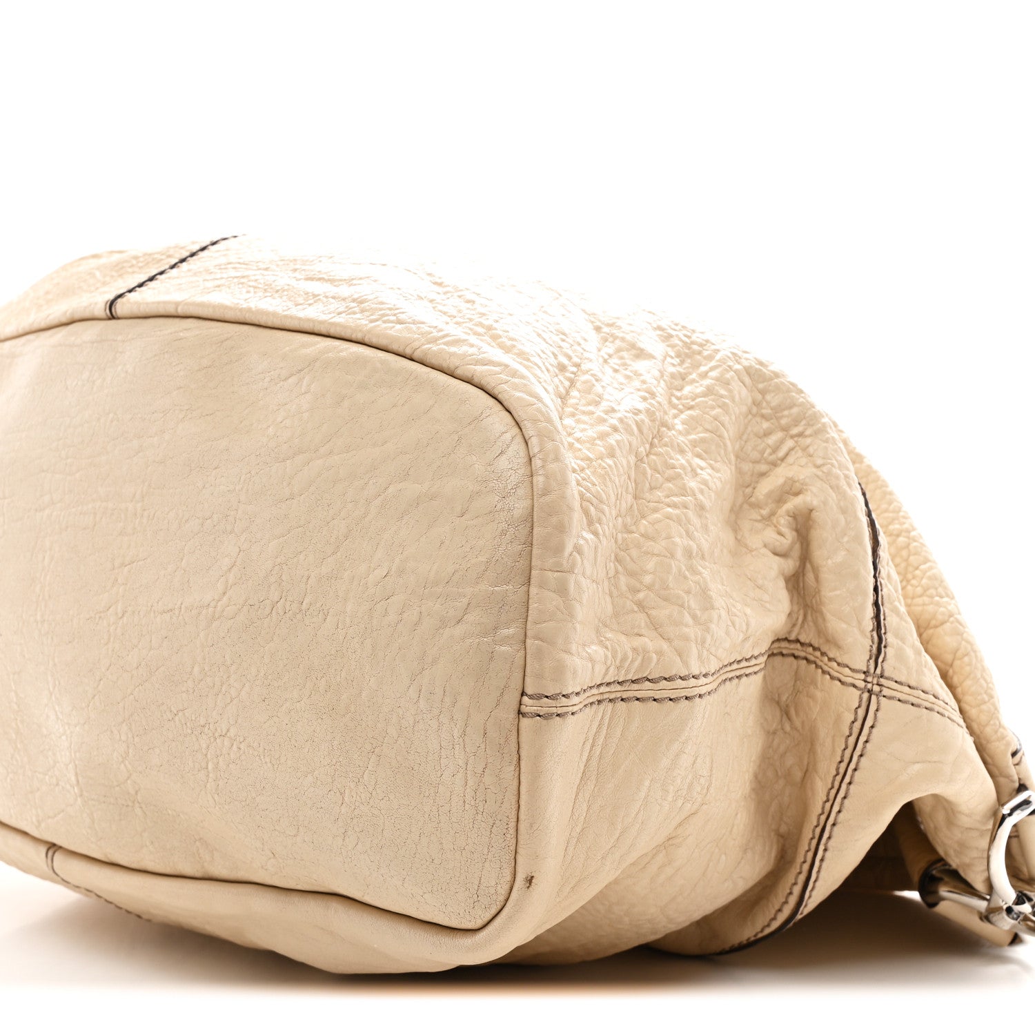 Wrinkled Lambskin Large Chain Wrap Nightingale Beige