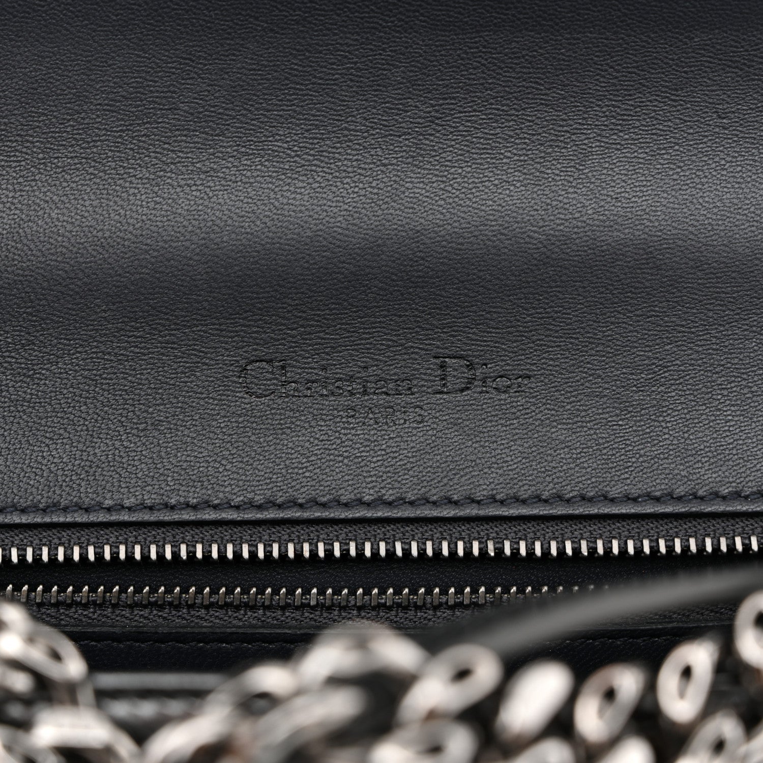 Metallic Patent Micro-Cannage Medium Diorama Flap Bag Onyx Black