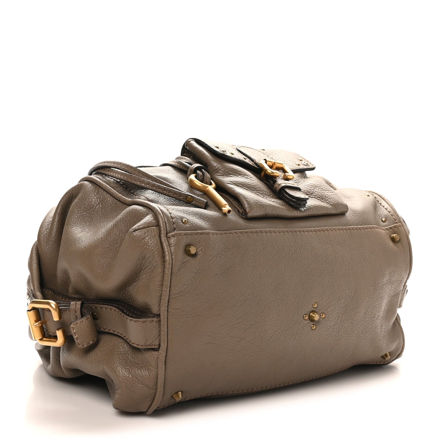 Calfskin Paddington Front Pocket Tote Souris