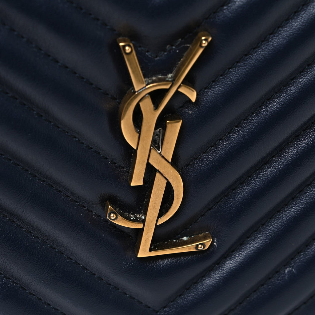 Calfskin Matelasse Monogram Lou Camera Bag Deep Marine