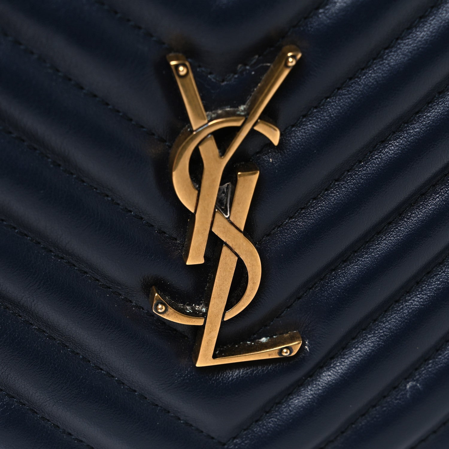 Calfskin Matelasse Monogram Lou Camera Bag Deep Marine