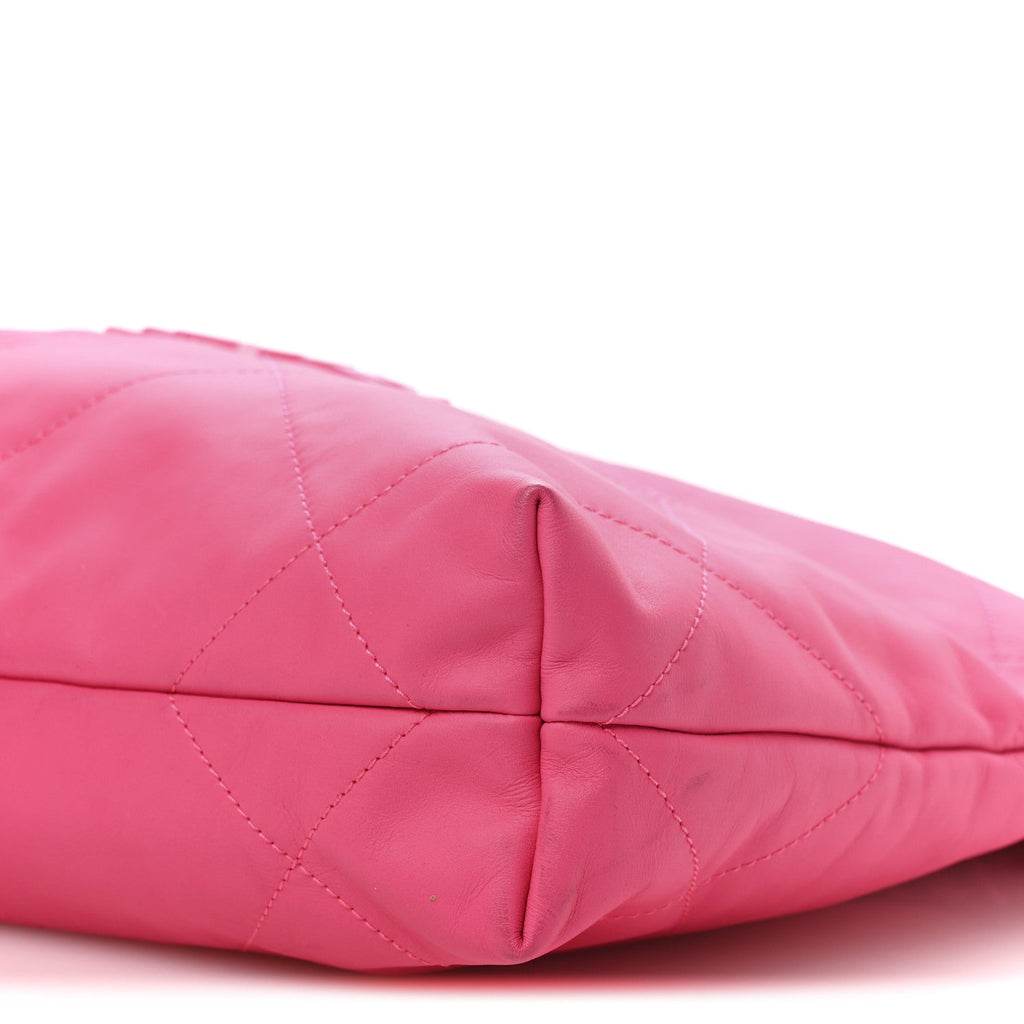 Matte Calfskin Quilted Monochrome Small Chanel 22 Fuchsia