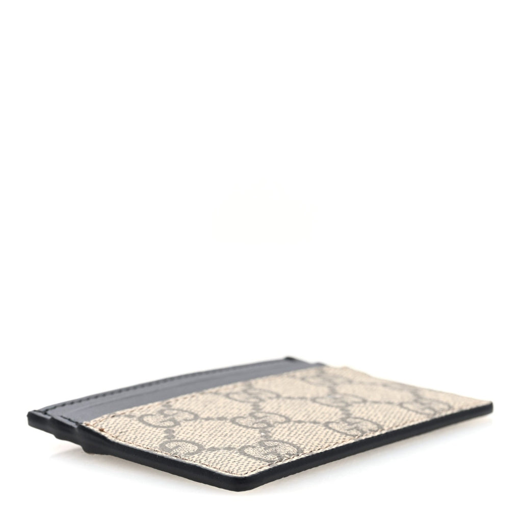 GG Supreme Monogram Calfskin  Holder Beige Black