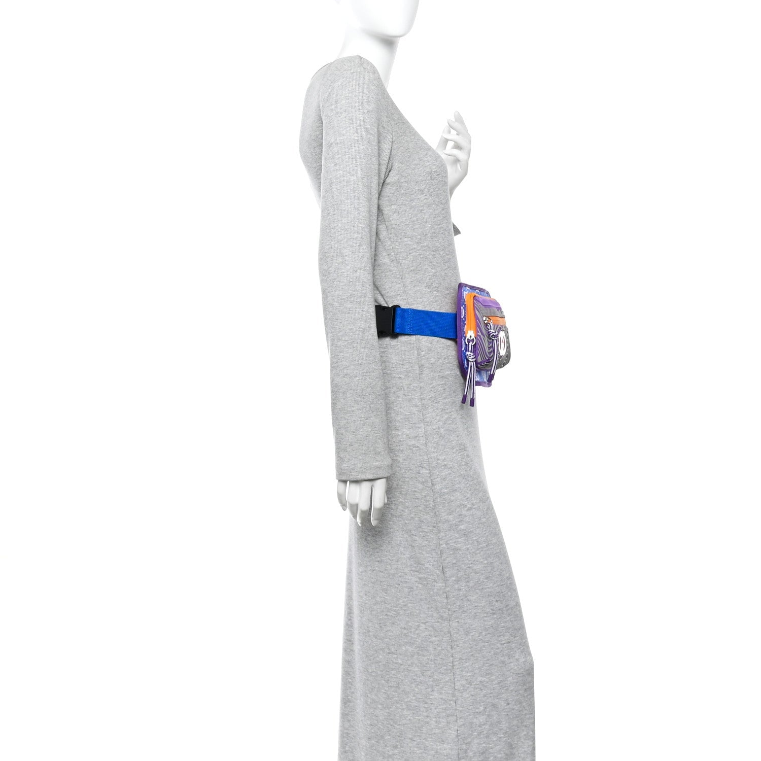 Jersey GG Monogram All Over Sporty Belt Bag Grey White Multicolor