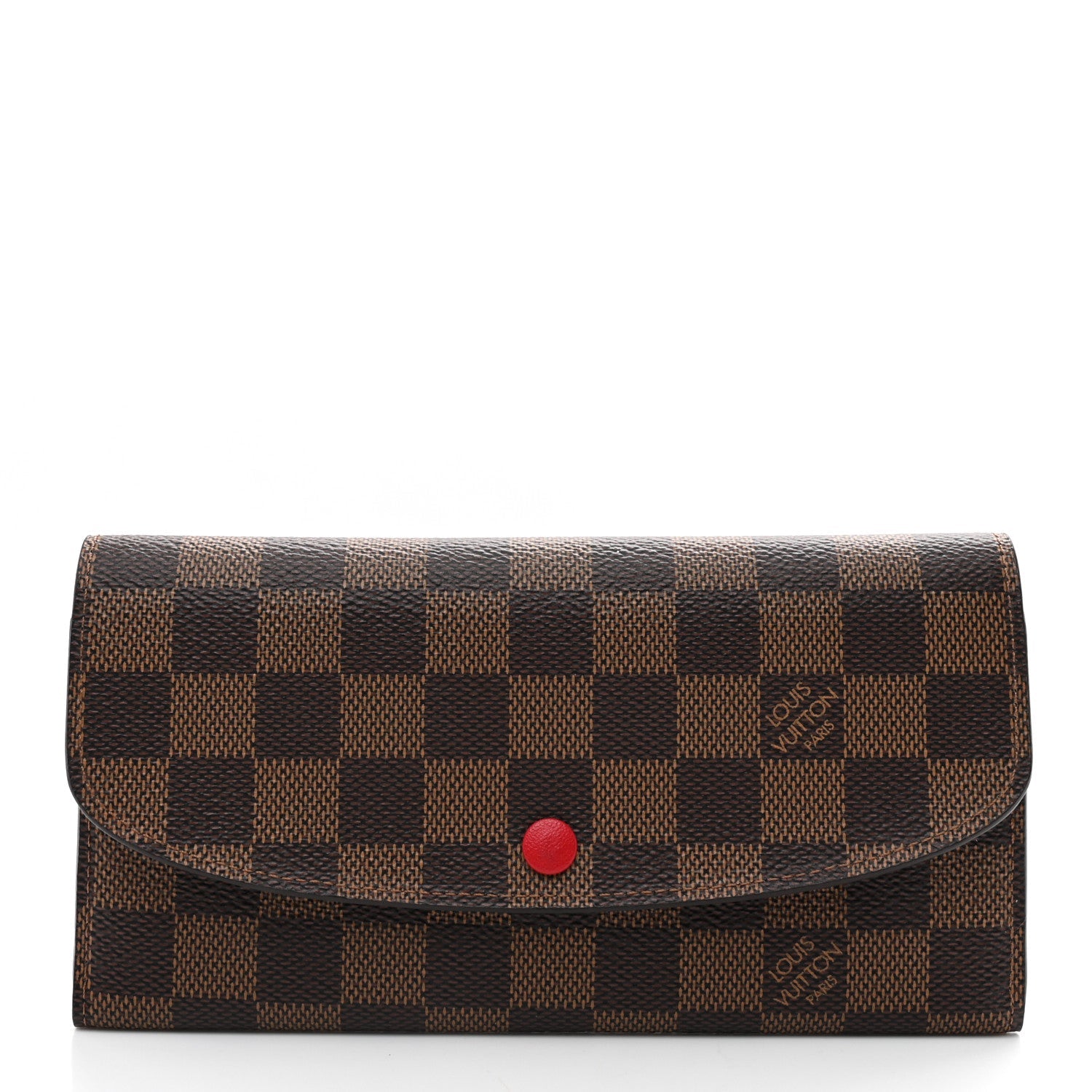 Damier Ebene Emilie Wallet Red