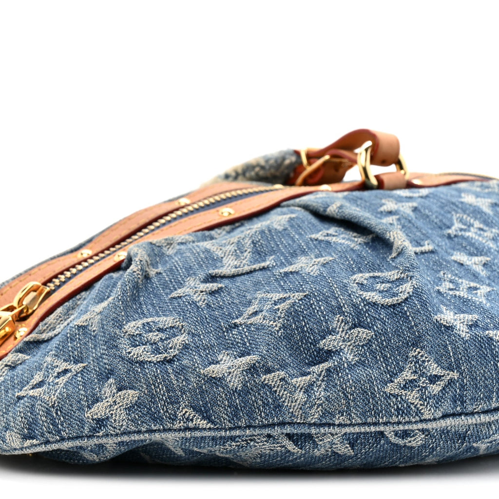 Monogram Denim High Rise Bumbag Blue