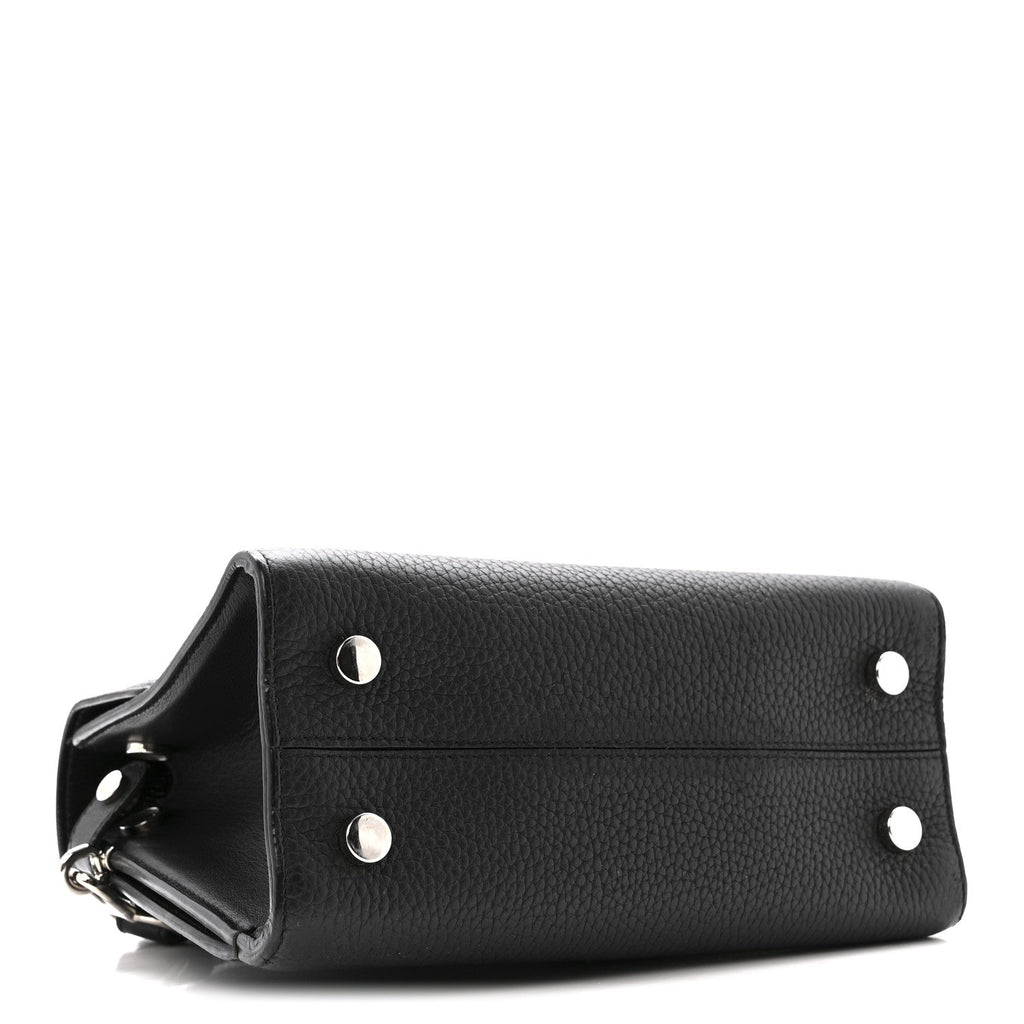 Grained Calfskin Mini Diorever Flap Black